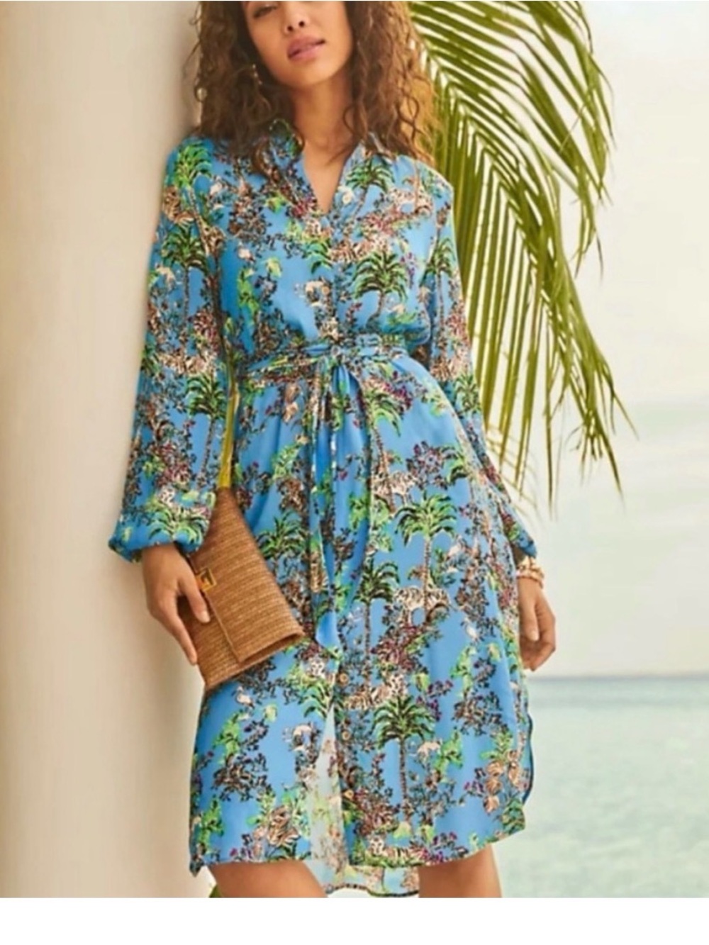 Lilly Pulitzer Blue Shirt Dress - Size Medium